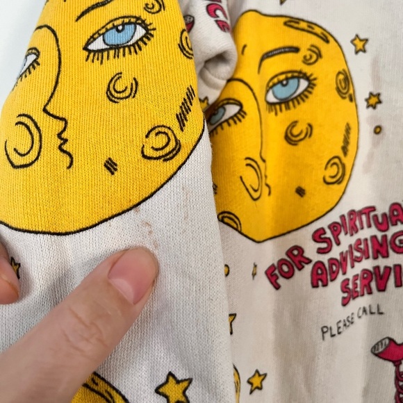 Mini Rodini Yellow Moon Graphic Sweatshirt - Picture 7 of 8
